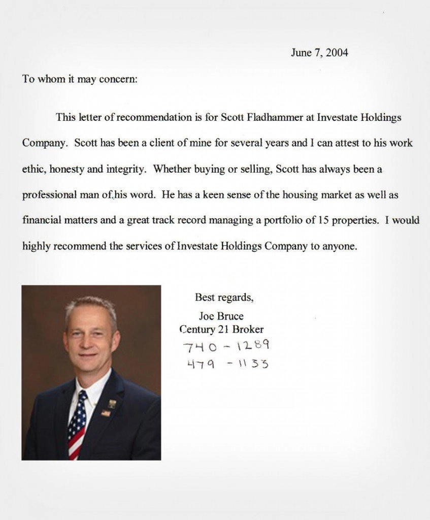 Fort Wayne Realtor on Scott FladHamer's credentials and business recommendations